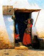 Jean Leon Gerome, Woman of Cairo at her Door